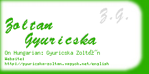 zoltan gyuricska business card